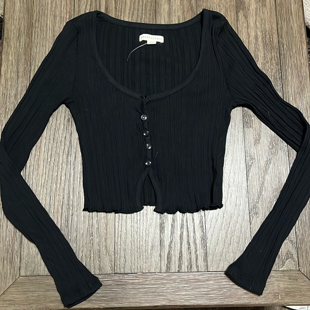 Aeropostale Long Sleeve Cropped Cardigan - Size M